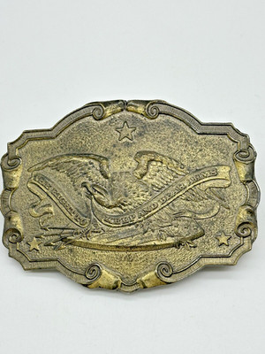 Gander Mountain Belt Buckle Vtg 1975 Second Amendment Right To Keep & Bear Arms