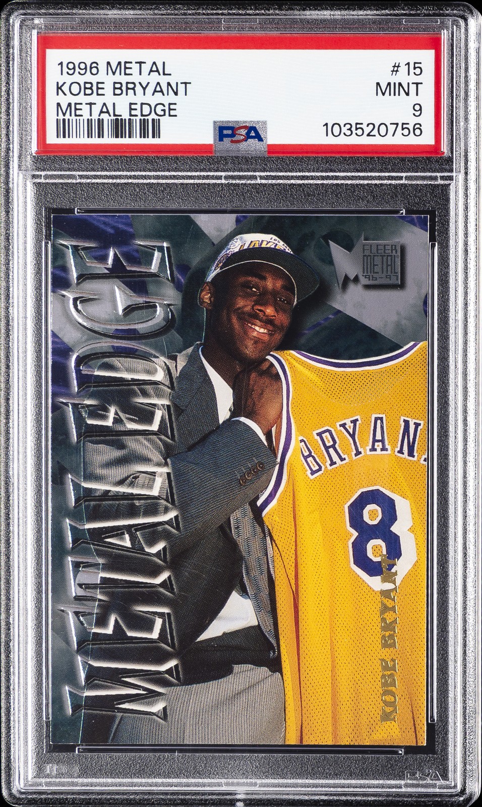 1996 METAL EDGE #15 KOBE BRYANT PSA 9