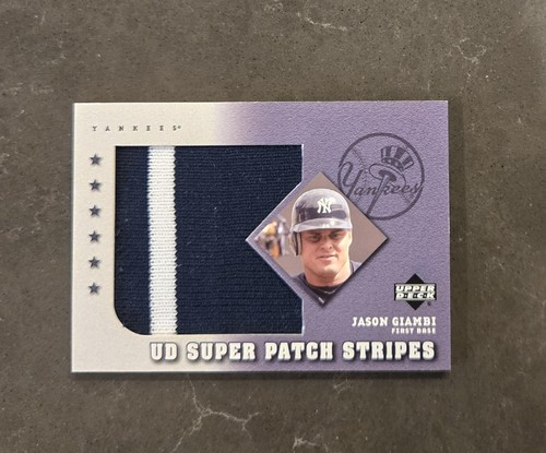 Jason Giambi #SPS-JG 2003 Upper Deck UD Super Patch Stripe card