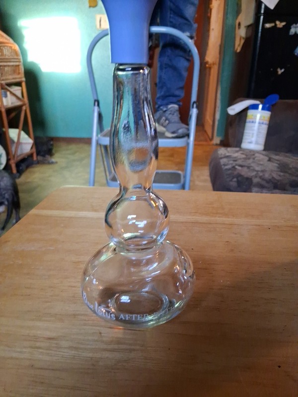 Vintage Avon Blue Lotus After Bath Freshener Bottle Great Shape 1960-70s