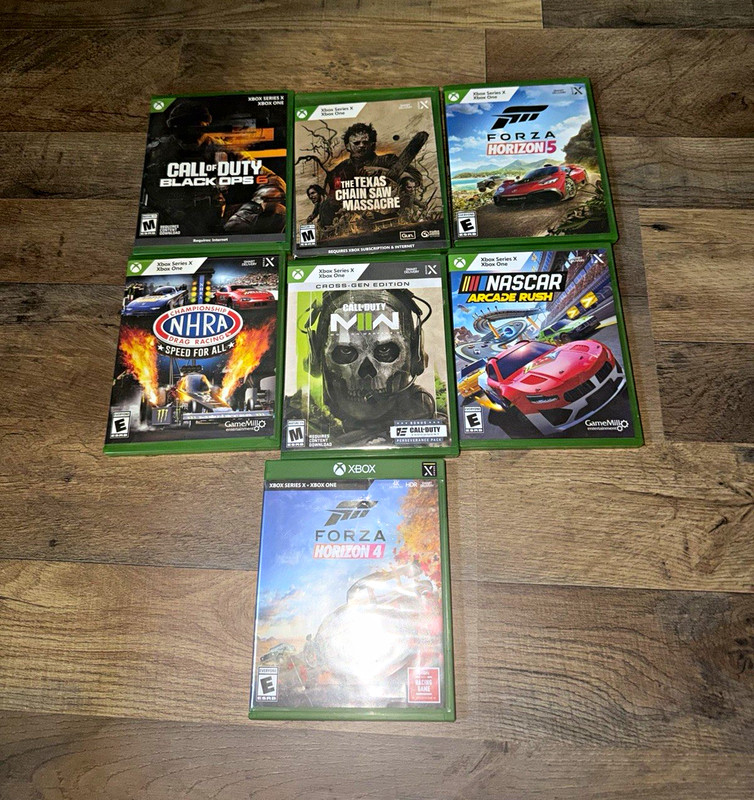 Microsoft Xbox One/Series X Game Lot w/ Cases: Call of Duty, Forza, NHRA