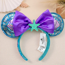 Disney Parks Princess Stained Glass Little Mermaid Ariel Loungefly Ear Headband