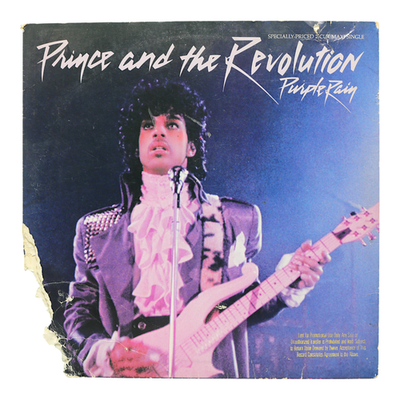 Prince Purple Rain PROMO MAXI SINGLE 12 Inch Purple Vinyl Warner
