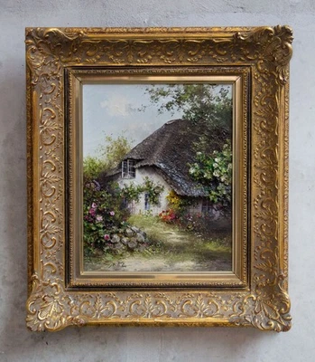 Kurt Kluge 1982 Reetdach Sylt Original Gemälde Öl auf Leinwand signiert datiert - Bild 1 von 4