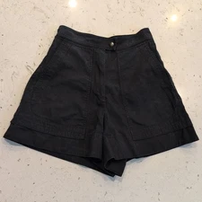 Isabel Marant Tulya Cotton Shorts Womens 36 Small Black Shorts High Rise