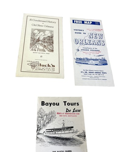 Vintage 1950’s Hotel Greeters Tourist Guide Tours & Maps New Orleans Bundle - Bild 6 von 9
