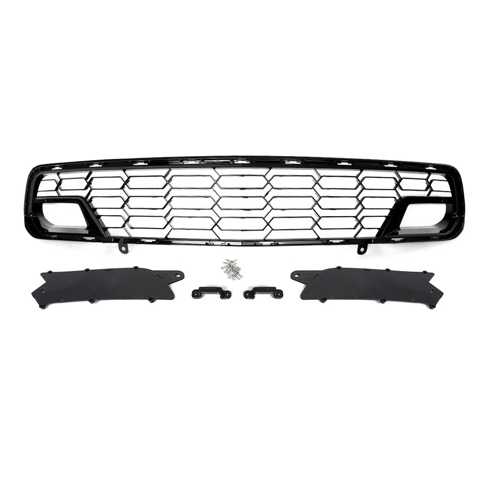 Gloss Black Front Lower Grille W/O Camera For Chevrolet Corvette C7 Z51 2014-19 - Image 3 of 4