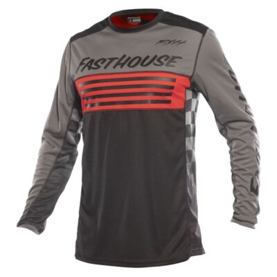 Fasthouse Grindhouse Omega Jersey grau/schwarz M für MX Enduro Motocross