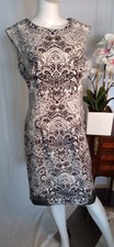 KARIN STEVENS Womens Sleeveless Geometric Print Dress Size 10 ID0023