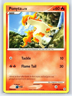 ponyta pokemon card 2007 Pokemon TCG - Diamond & Pearl - Ponyta Regular 94/130