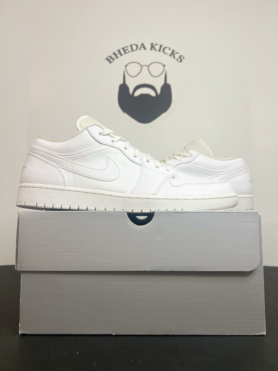 Size 13 - Air Jordan 1 Retro Low White Metallic Silver for sale