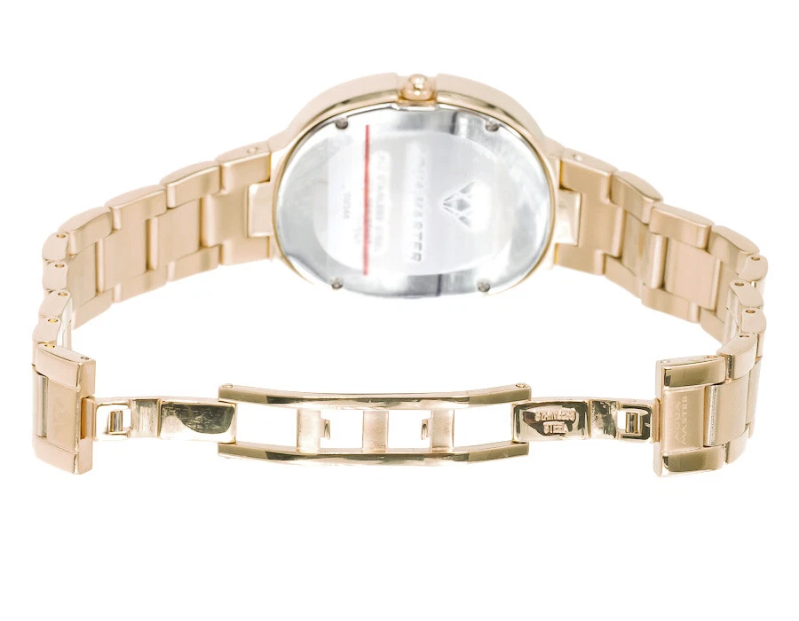 Ladies Aqua Master Swiss Rose Gold Symmetry Genuine (1.0 ct) Diamond Watch W#343 - Image 4 of 4
