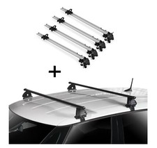 4x Fahrradträger Bike Pro + Dachträger EVO STA für Skoda Citigo 5 Türer ab 2012