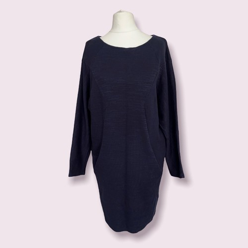 Whistles Jumper Dress Size 6 Cocoon Balloon Style Navy Blue Knit eBay