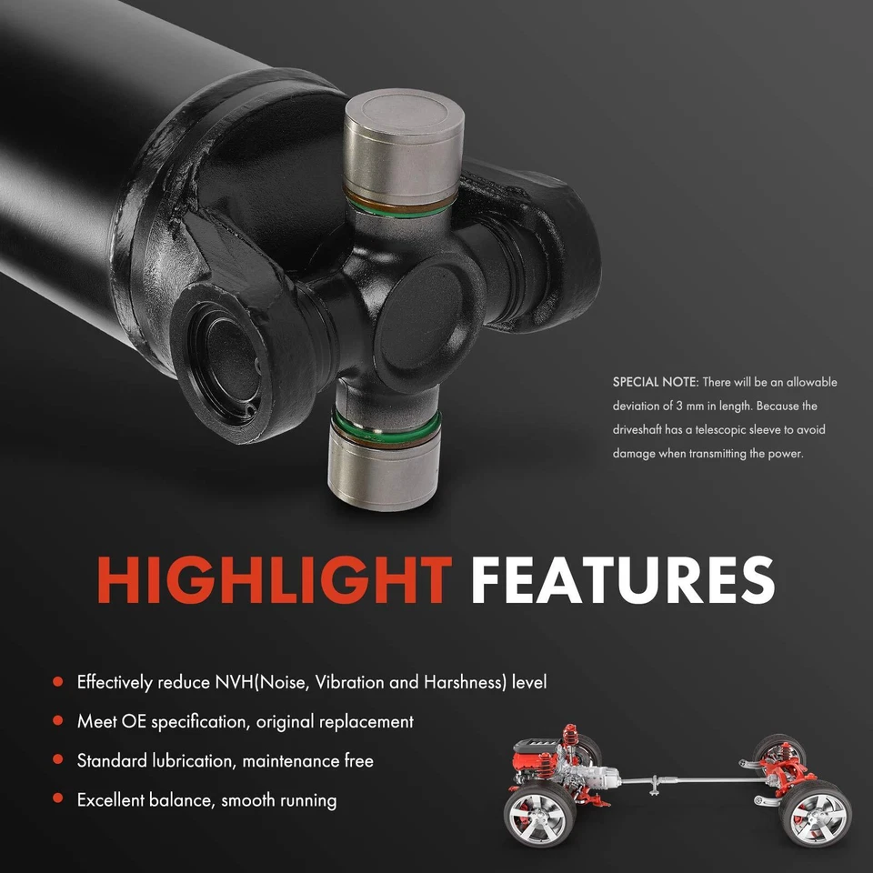 Rear Driveshaft Prop Shaft Assy for Chevy Express 2500 GMC Savana 3500 10-17 RWD - Изображение 4 из 4