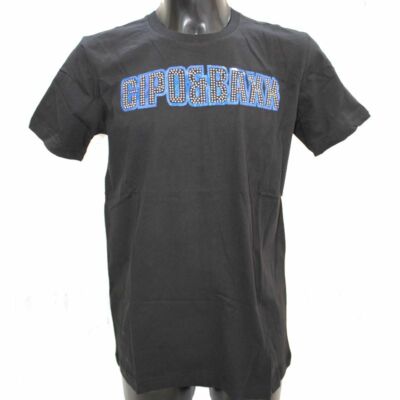 Cipo & Baxx Herren T-Shirt schwarz blau Logo Shirt Herrenoberteil Männeroberteil
