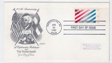 TurtlesTradingPost- USA Netherlands Relations 1982 FDC #2003 Artmaster Cachet