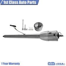 32 Polished Finished Tilt Manual Steering Column W 9 Hole Wheel Adapter No Key