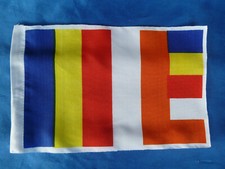 Buddhistische TEMPEL-FLAGGE - Gebetsfahne - Indien Tibet Nepal Sri Lanka 25x16cm