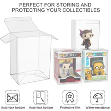 Lot 5 20 50 100 Pop Protector Cases (0.4mm) for 4" Funko POP! Vinyl Figures Box