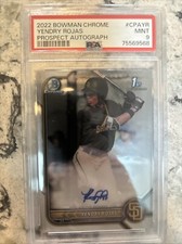 2022 Bowman Chrome YENDRY ROJAS Auto #CPA-YR PSA 9 Padres