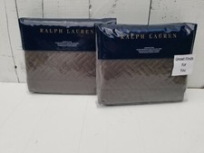 RALPH LAUREN Greenwich NEW 2 EURO SHAMS METROPOLITAN GRAY