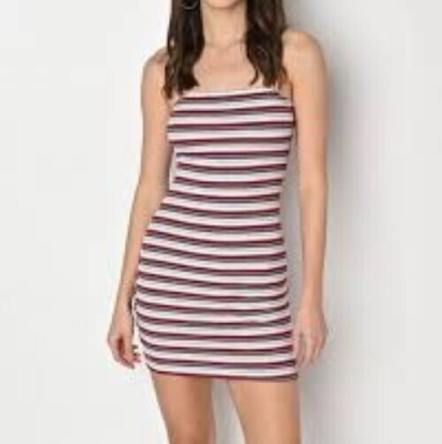 CHARLOTTE RUSSE Juniors Striped Bodycon Dress Size Medium | eBay