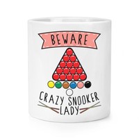 Beware VerrüCkte Snooker Damen Make-Up Pinsel Bleistift Topf - Lustig Sport