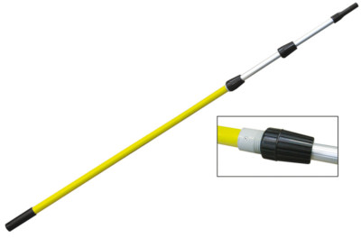 Bastone Telescopico Alluminio 4 Metri DERPOL - Per Pittura, Pulizia E Ragnatele Con Puntale Regolabile 180&deg;