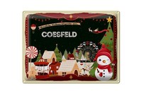 Blechschild Weihnachten GrüßE Coesfeld Geschenk Deko Schild 40X30 Cm