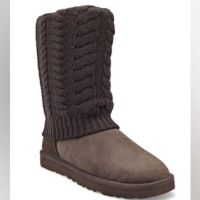 UGG Tularosa Route Detachable Leg Warmer Boots in Chocolate Brown Size 
