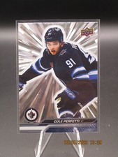 2023-24 Upper Deck Series 1 Cole Perfetti Silver Outburst #198