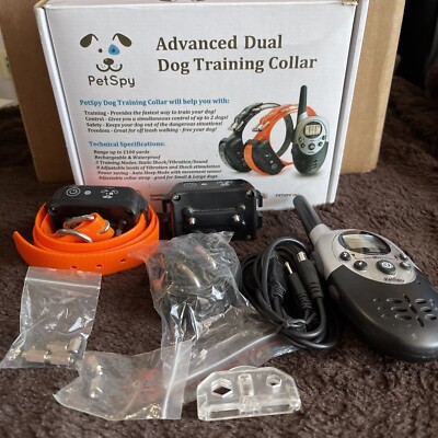 PetSpy Advanced Dual Dog Training Collar for Dogs 1100 yds