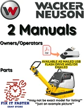 WACKER NEUSON BPU3345 REVERSIBLE VIBRATORY PLATES OPERATORS PARTS MANUAL PDF USB