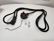 Qty. of 4 UK Type G power cords Well-Shin 8ft. ROHS mdl 9650-098 WS-012A-WS-002