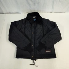 RefrigiWear Insulated Bomber Jacket Full Zip Ribbed Cuffs & Waist Men Small USA