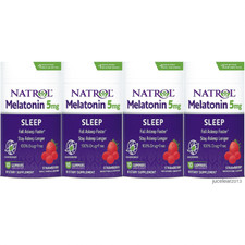 PACK 4 Natrol Sleep Melatonin 5 MG Strawberry Flavored Gummies 5/2026 DORMIR
