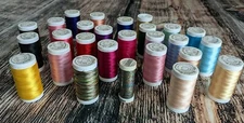 Lot of 26 Spools The Finishing Touch Thread Machine Embroidery 100% Poly 35-40wt