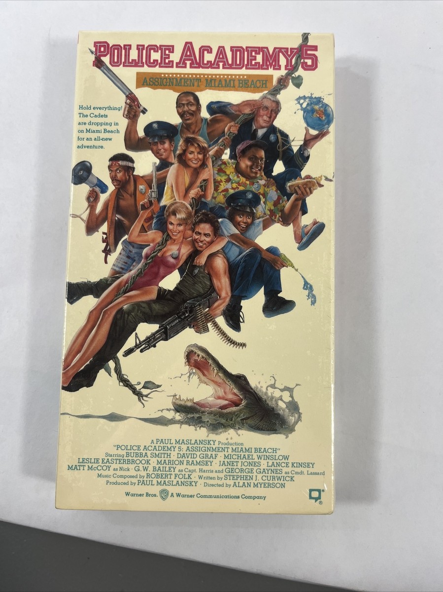 Police Academy 5 VHS 1988 Assignment Miami Beach Warner