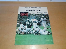 1976 MICHIGAN TECH AT  ST. CLOUD STATE (MN) COLLEGE FOOTBALL PROGRAM 