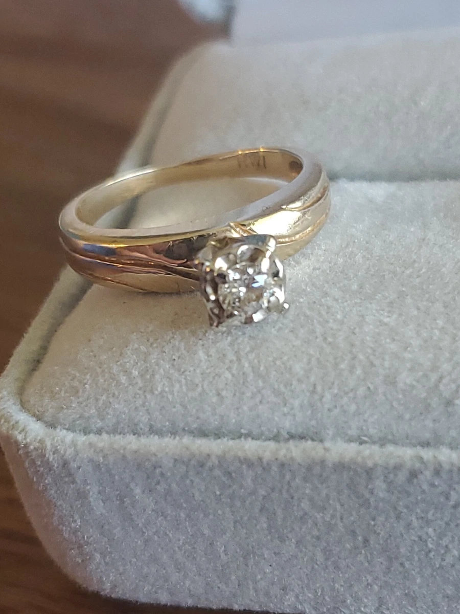 20 Carat DIAMOND SOLITAIRE ENGAGEMENT RING 14k SOLID GOLD SZ 4.75
