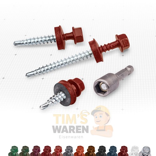 Trapezblech Schrauben RAL BIT inkl. Trapezblech Bohrschrauben selbstbohrend Dach - Bild 21 von 31