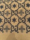 Gucci Wool Bee Scarf Unisex Brown And Gray — photo 6