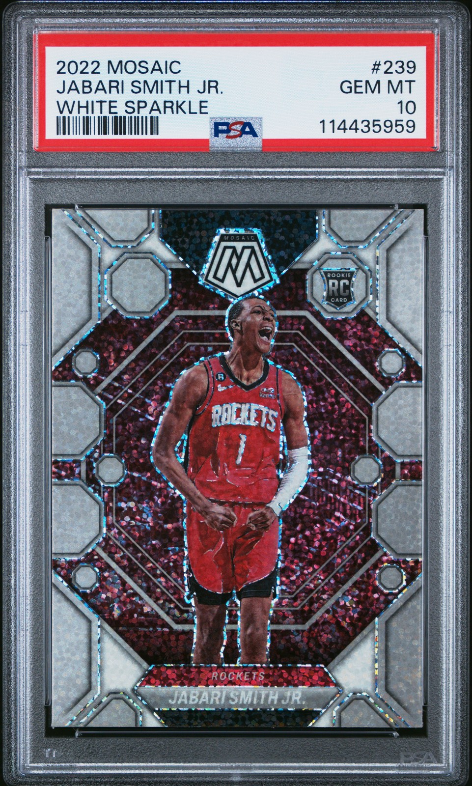 2022 PANINI MOSAIC WHITE SPARKLE #239 JABARI SMITH JR. PSA 10
