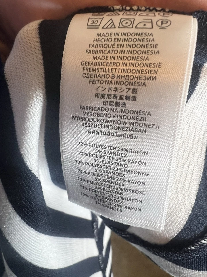 Vestido para mujer Michael Kors náutico azul y blanco a rayas talla 8 Foto 3 de 4