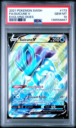 Suicune V graded PSA 10 for sale on eBay