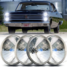 4set 5.75 Round Headlights Hilo Fit Mercury Cougar 1967-76 Monterey Comet 4set 5.75 Round Headlights Hilo Fit Mercury Cougar 1967-76 Monterey Comet