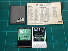 KORG M1 PCM PROGRAM CARDS ORCHESTRA 1 MSC-4S MSC-04/MPC-04 w/ case, paper