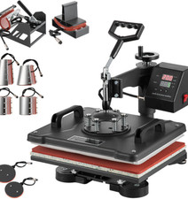 Professional Heat Press Bundle - T-Shirt, Mug,  Hat Presses  Extra Attachments