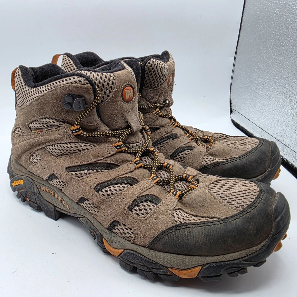 Merrell Boots Mens 8 Moab Ventilator Mid Brown Sneakers Vibram Hiking Merrell Men main image 3